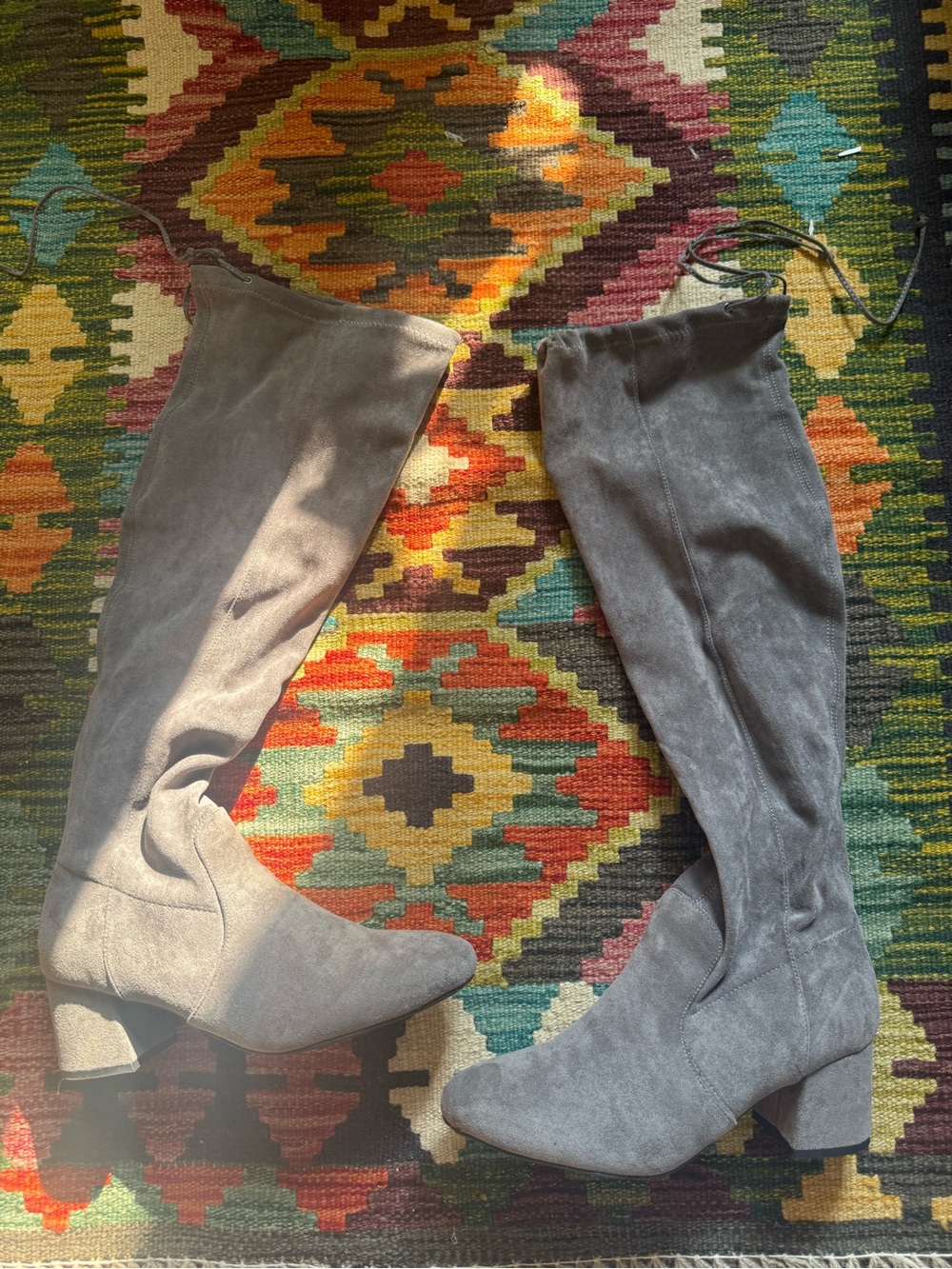 Sugar Grey Suede Over-The-Knee Boots - Women